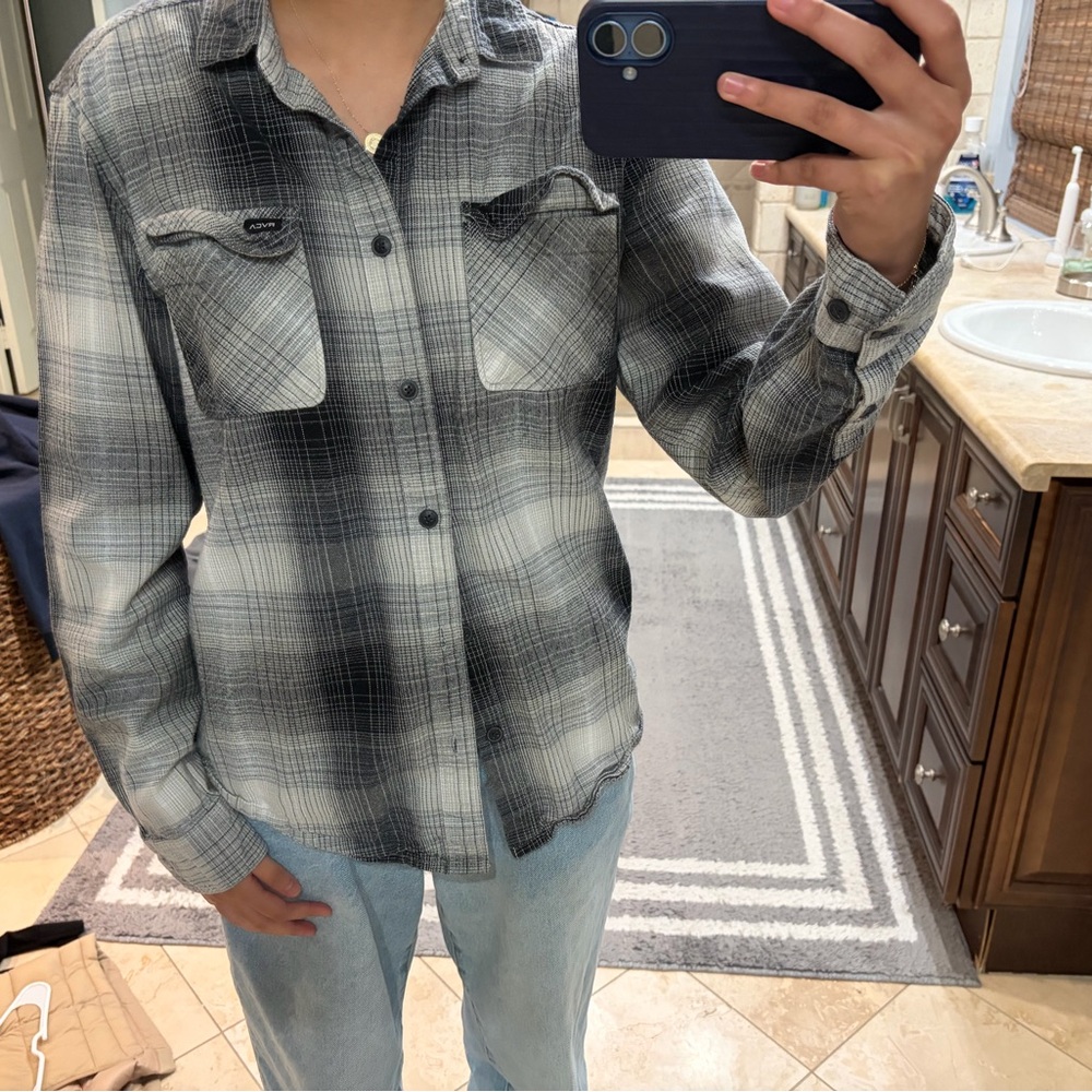 RVCA plaid button up